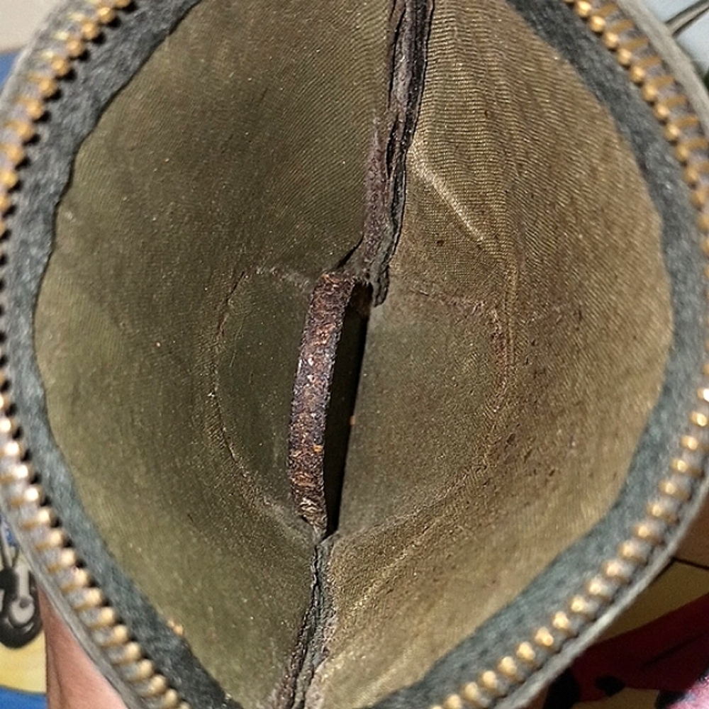 Vtg 1940s Roger’s E-Z-Lok Pipe Tobacco Pinch Loader Zippered Leather Pouch - Picture 8 of 8